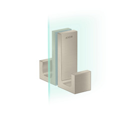 AX Universal Rectangular Uchwyt drzwi prysznicowych, Nikiel Szczotkowany