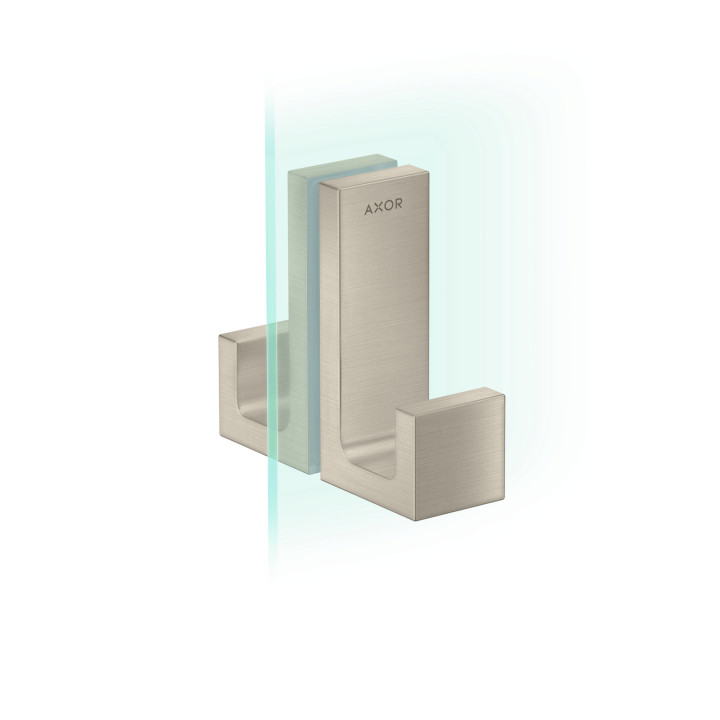 AX Universal Rectangular Uchwyt drzwi prysznicowych, Nikiel Szczotkowany