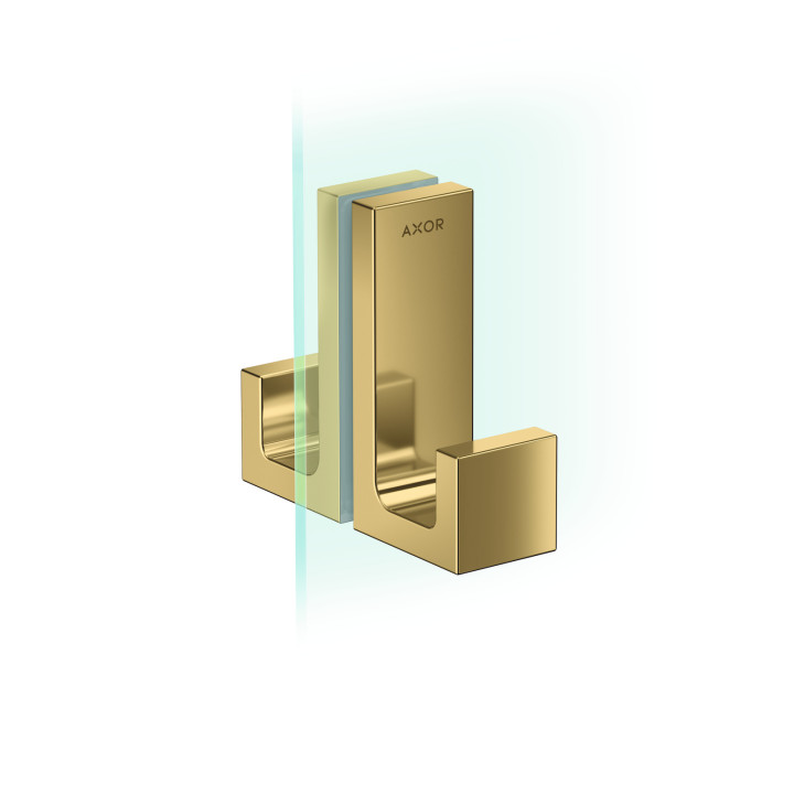 AX Universal Rectangular Uchwyt drzwi prysznicowych, Złoty Optyczny Polerowany