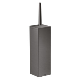 AX Universal Rectangular Szczotka do WC z pojemnikiem, ścienna, Czarny Chrom Szczotkowany