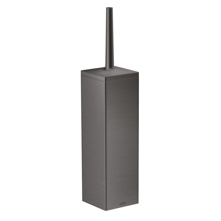 AX Universal Rectangular Szczotka do WC z pojemnikiem, ścienna, Czarny Chrom Szczotkowany