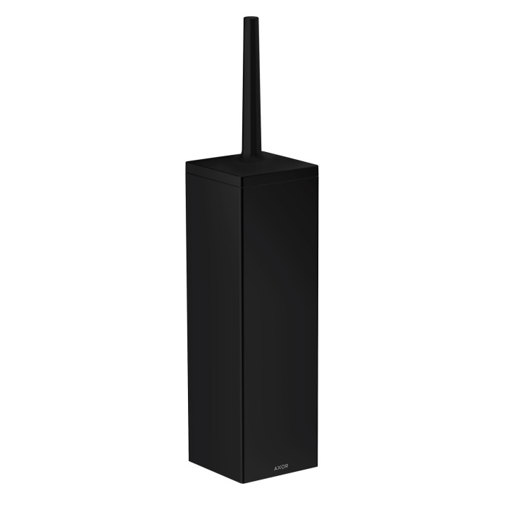 AX Universal Rectangular Szczotka do WC z pojemnikiem, ścienna, Czarny Matowy