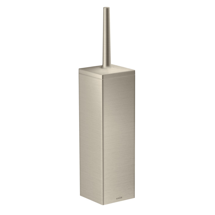 AX Universal Rectangular Szczotka do WC z pojemnikiem, ścienna, Nikiel Szczotkowany