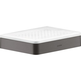 AX Universal Softsquare Mydelniczka / półka, Czarny Chrom Szczotkowany