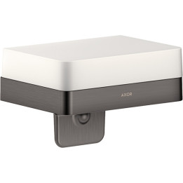 AX Universal Softsquare Dozownik mydła w płynie z półką, Czarny Chrom Szczotkowany