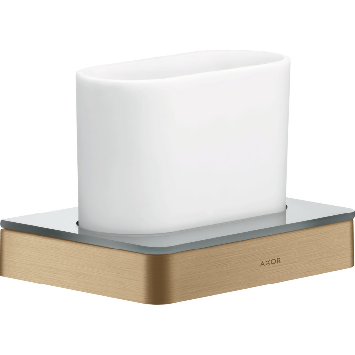 AX Universal Softsquare Kubek na szczoteczki do zębów, Brąz Szczotkowany