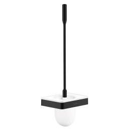 AX Universal Softsquare Szczotka do WC z pojemnikiem, ścienna, Czarny Matowy
