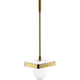 AX Universal Softsquare Szczotka do WC z pojemnikiem, ścienna, Złoty Optyczny Polerowany