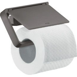 AX Universal Softsquare Uchwyt na papier toaletowy z osłoną, Czarny Chrom Szczotkowany