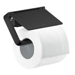AX Universal Softsquare Uchwyt na papier toaletowy z osłoną, Czarny Matowy