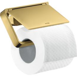 AX Universal Softsquare Uchwyt na papier toaletowy z osłoną, Złoty Optyczny Polerowany