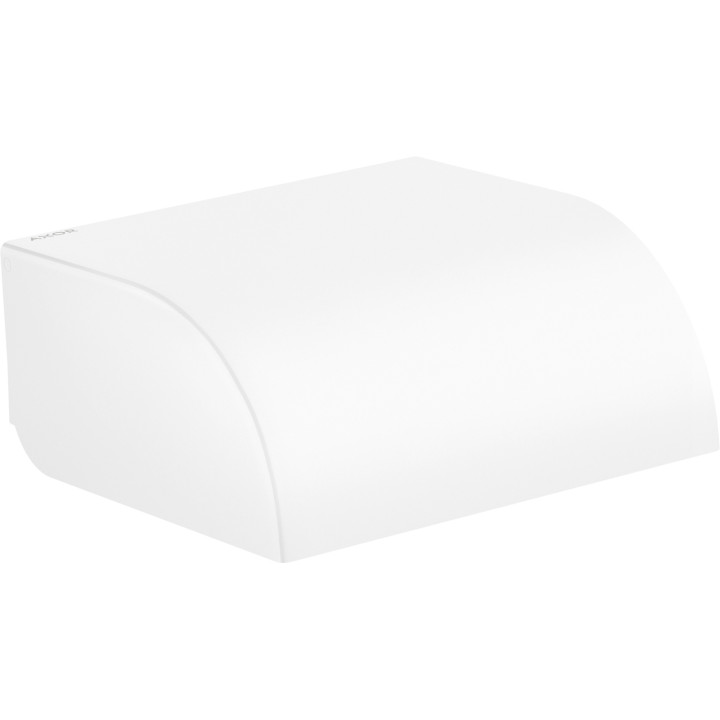 AX Universal Circular Uchwyt na papier toaletowy z osłoną, Biały Matowy