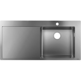 HG S71 S715-F450 Zlewozmywak nablatowy 450 z ociekaczem po lewej stronie, Stal Szlachetna