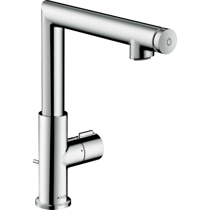 AX Uno Bateria umywalkowa Select 220 z kompletem odpływowym z cięgłem, Chrom