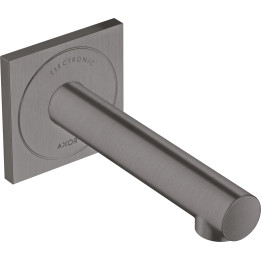 AX Uno Elektroniczna bateria umywalkowa z wylewką 161 mm, ścienna, podtynkowa, Czarny Chrom Szczotkowany