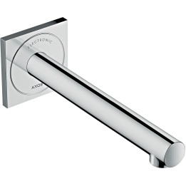 AX Uno Elektroniczna bateria umywalkowa z wylewką 221 mm, ścienna, podtynkowa, Chrom