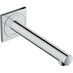 AX Uno Elektroniczna bateria umywalkowa z wylewką 221 mm, ścienna, podtynkowa, Chrom