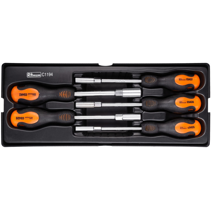 WKŁAD - WKRĘTAKI NASADOWE 6-13 MM 5 ELEM. + TACKA C1101