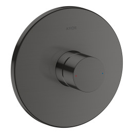 AX Uno Jednouchwytowa bateria prysznicowa z uchwytem Zero, podtynkowa, Czarny Chrom Szczotkowany