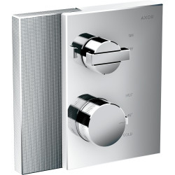 Axor Edge Bateria termostatyczna z zaworem odcinającym do 1 odbiornika, podtynkowa, szlif diamentowy, Chrom