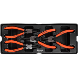 WKŁAD - SZCZYPCE SEEGERA 180 MM 4 ELEM. + TACKA C1101