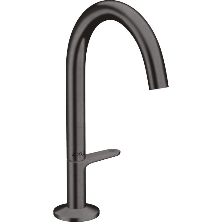 AX One Bateria umywalkowa Select 170 z kompletem odpływowym Push-Open, Czarny Chrom Szczotkowany