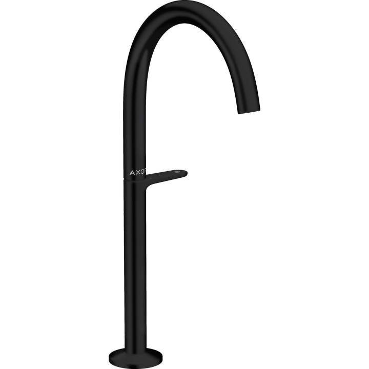 AX One Bateria umywalkowa Select 260 do umywalek nablatowych z kompletem odpływowym Push-Open, Czarny Matowy
