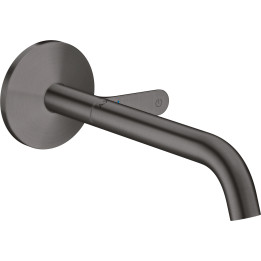 AX One Bateria umywalkowa Select z wlewką 220 mm, ścienna, podtynkowa, Czarny Chrom Szczotkowany