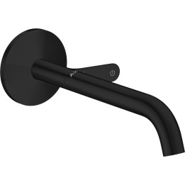 AX One Bateria umywalkowa Select z wlewką 220 mm, ścienna, podtynkowa, Czarny Matowy
