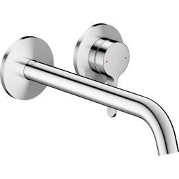 AX One Jednouchwytowa bateria umywalkowa z wylewką 220 mm, ścienna, podtynkowa, Chrom