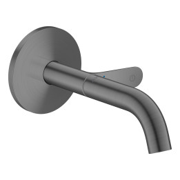AX One Bateria umywalkowa Select z wlewką 160 mm, ścienna, podtynkowa, Czarny Chrom Szczotkowany