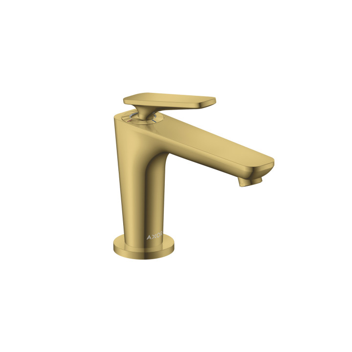 AX Citterio C Jednouchwytowa bateria umywalkowa 90 CoolStart do małych umywalek z niezamykanym kompletem odpływowym, Złoty Optyc