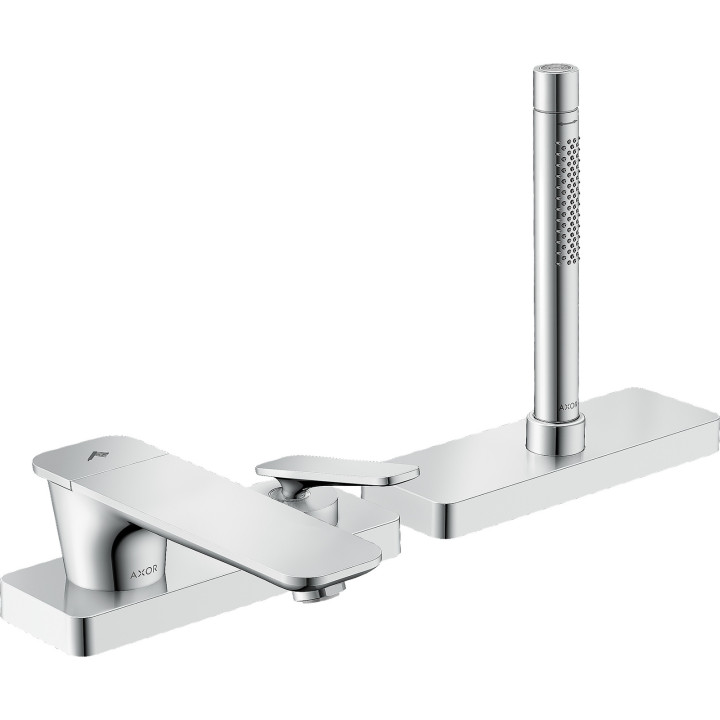 AX Citterio C 3-otworowa jednouchwytowa bateria na brzeg wanny, sBox, Chrom
