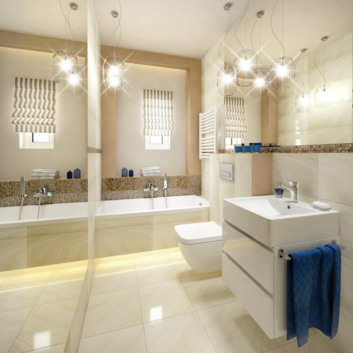 BATERIA WANNOWA ŚCIENNA STAŁA CHROM HIACYNT BQH 010M