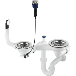 SYFON DO ZLEWOZMYWAKA GRANITOWEGO 1.5- I 2-KOMOROWEGO - SPACE-SAvER STAL ZXY 9973