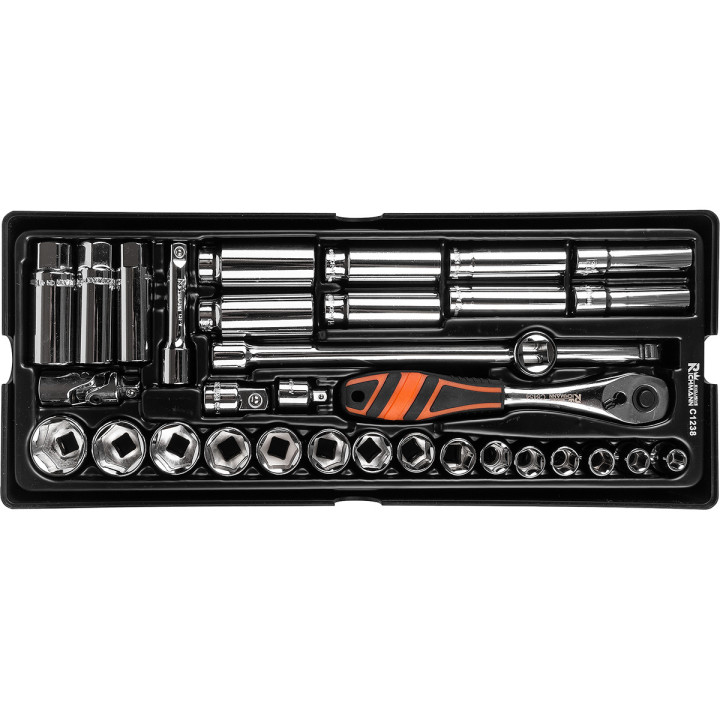 WKŁAD - ZESTAW NASADEK 3/8' 8-24 MM 33 ELEM. + (TACKA C1101 W ZESTAWIE)