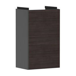 HG Xevolos E Szafka pod małą umywalkę wiszącą z drzwiami lewymi 340/245, Szary Łupek Matowy, Kolor frontu: Ciemny Dąb