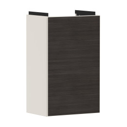HG Xevolos E Szafka pod małą umywalkę wiszącą z drzwiami prawymi 340/245, Piaskowy Beż Matowy, Kolor frontu: Ciemny Dąb