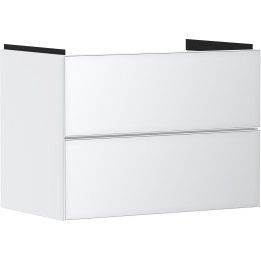 HG Xevolos E Szafka pod umywalkę wiszącą z 2 szufladami 780/475, Biały Matowy, Kolor frontu: Biały Metaliczny