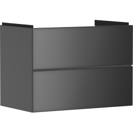 HG Xevolos E Szafka pod umywalkę wiszącą z 2 szufladami 780/475, Szary Łupek Matowy, Kolor frontu: Szary Łupek Metaliczny