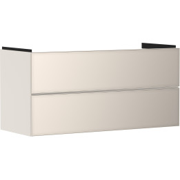 HG Xevolos E Szafka pod umywalkę wiszącą z 2 szufladami 1180/475, Piaskowy Beż Matowy, Kolor frontu: Piaskowy Beż Metaliczny