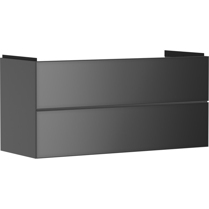 HG Xevolos E Szafka pod umywalkę wiszącą z 2 szufladami 1180/475, Szary Łupek Matowy, Kolor frontu: Szary Łupek Metaliczny