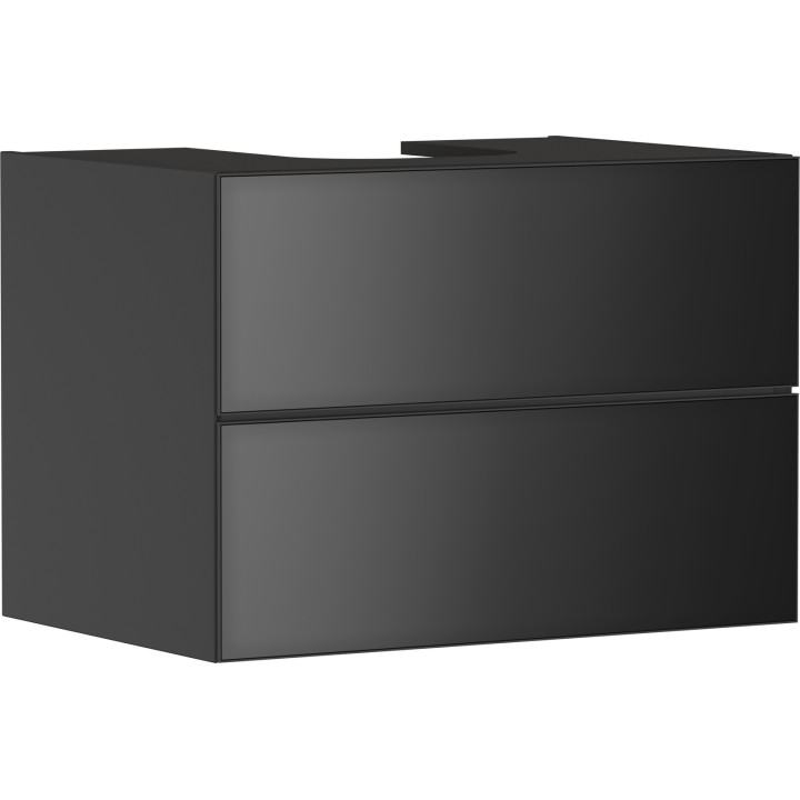 HG Xevolos E Szafka pod szlifowaną umywalkę wpuszczaną w blat/nablatową z 2 szufladami 780/550,Szary Łupek Matowy, Kolor frontu:
