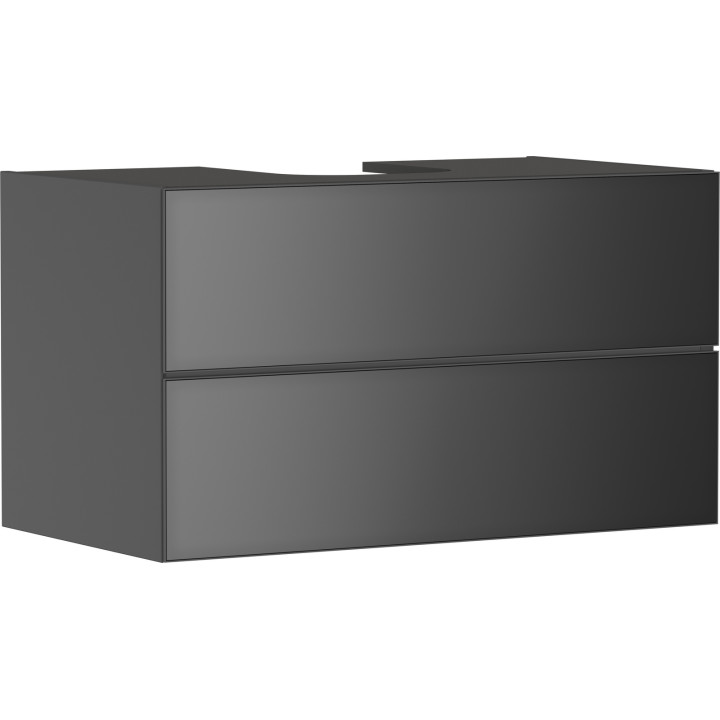 HG Xevolos E Szafka pod szlifowaną umywalkę wpuszczaną w blat/nablatową z 2 szufladami 980/550, Szary Łupek Matowy, Kolor frontu