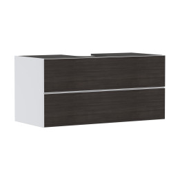 HG Xevolos E Szafka pod szlifowaną umywalkę wpuszczaną w blat/nablatową z 2 szufladami 1180/550, Biały Matowy, Kolor frontu: Cie