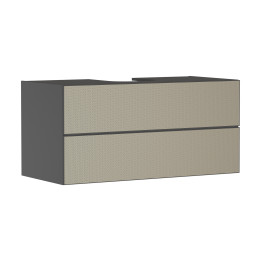 HG Xevolos E Szafka pod szlifowaną umywalkę wpuszczaną w blat/nablatową z 2 szufladami 1180/550, Szary Łupek Matowy, Kolor front