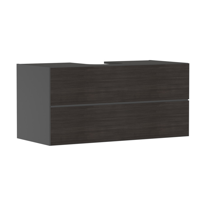 HG Xevolos E Szafka pod szlifowaną umywalkę wpuszczaną w blat/nablatową z 2 szufladami 1180/550, Szary Łupek Matowy, Kolor front