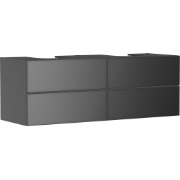 HG Xevolos E Szafka pod 2 szlifowane umywalki wpuszczane w blat/nablatowe z 4 szufladami 1570/550, Szary Łupek Mat. Kolor frontu