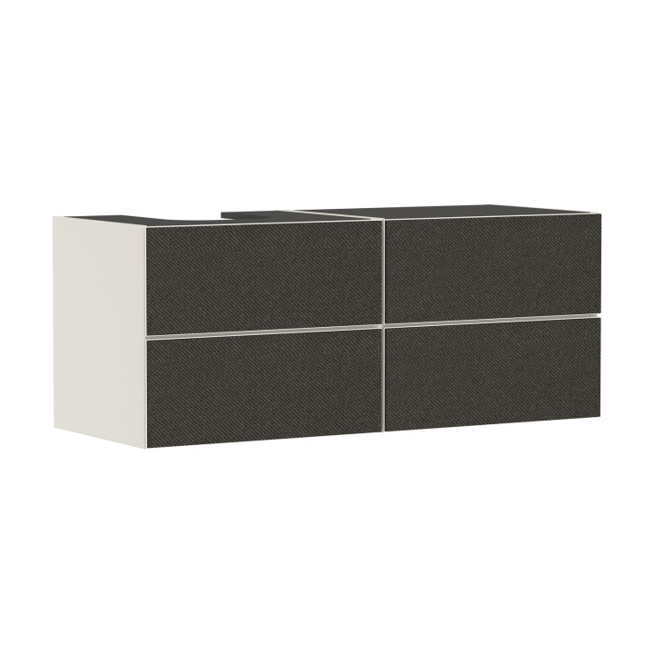 HG Xevolos E Szafka pod szlifowaną um. wpusz. w blat/nablatową po l. str. z 4 sz. 1370/550, Piaskowy Beż Mat, Kol. frontu: Ciemn