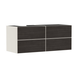 HG Xevolos E Szafka pod szlifowaną umywalkę wpuszczaną w blat/nablatową po lewej str. z 4 sz. 1370/550, Piaskowy Beż Mat. Kolor 